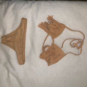 Stone Fox Swim Cai Scrunch Skimpy Bottom in Bare